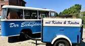 Vintage-Bus „Der Eichsfelder“ mit Anhänger „mit Kisten & Kasten“