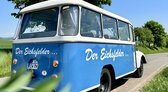 Rückansicht des Oldtimer-Buses "Der Eichsfelder"