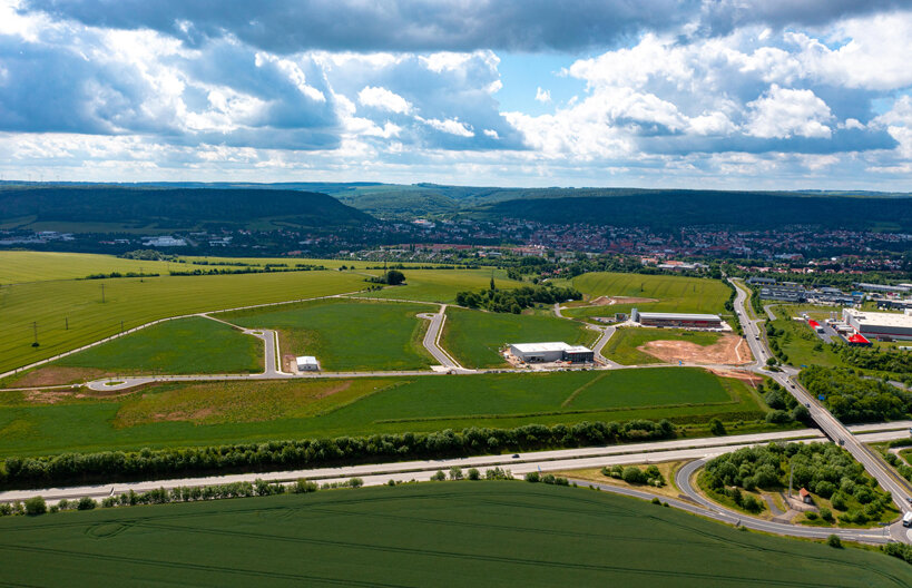 Luftbild des Areals an der A38